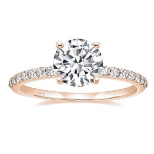 EAMTI 1.25CT 925 Sterling Silver Engagement Rings Round Cut Solitaire Cubic Zirconia CZ Wedding Promise Rings for Her Wedding Bands for Women Size 4-10